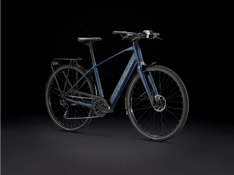 Trek Fx+ 2 Mulsanne Blue Electric Hybrid Bike-1